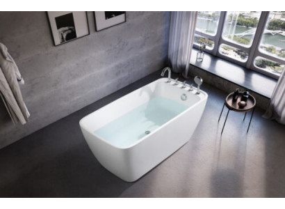 Wanne Buedzëmmer Acryl Buedbidde Wäiss Fräistoend Buedbidde Zäiteméisseg