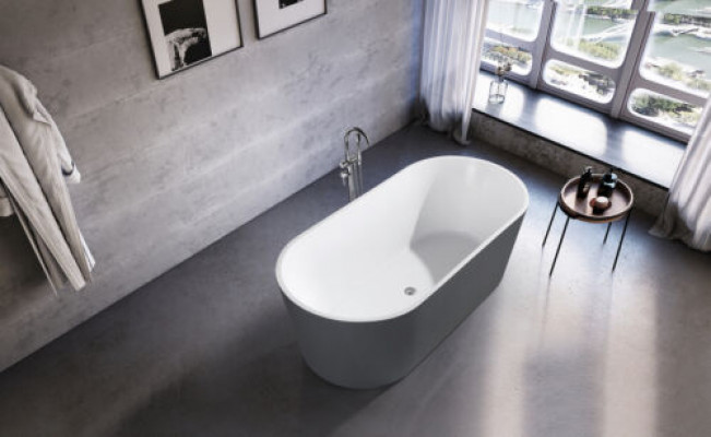 Wanne Buedzëmmer Acryl Buedwann Standbuedwann Fräistoehend Gro