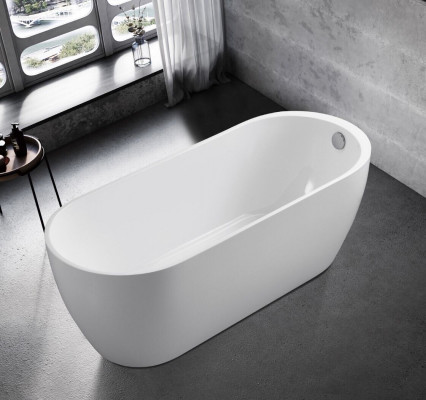 Wanne Buedzëmmer Acryl Badewanne Wäiss Steebadewanne Zäiteméisseg