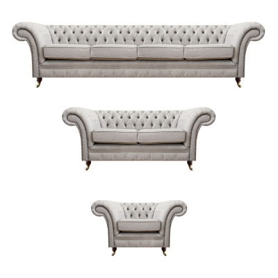 Chesterfield Grou Set Luxus Polstermiwwelen Sofae Komplette Wunnzëmmer