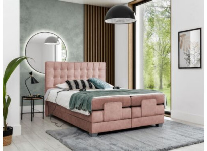 Bett 160x200cm Ariichtung Schlofzëmmer Polsterbett Textil Modern Miwwelen Nei