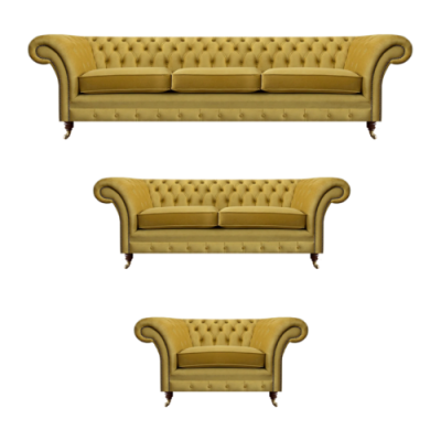 Chesterfield Sofas Set Luxus Komplett Wunnzëmmer Polstermiwwelen Ariichtung