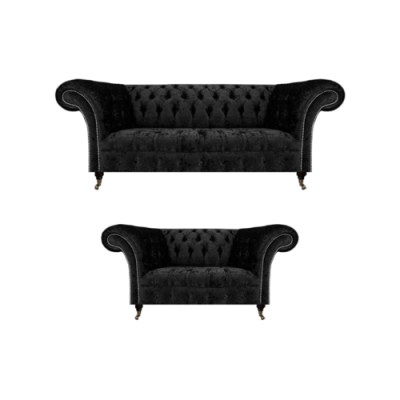 Nei Komplett Sofa Dräisiwwel Couch Chesterfield Zwou-Sëtz Sofas Wunnzëmmer