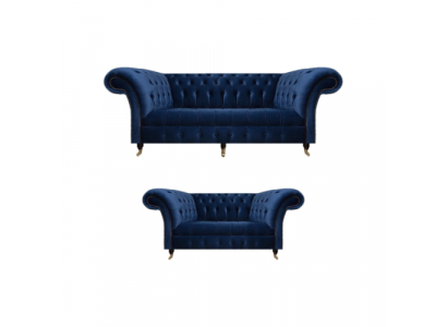 Chesterfield Set Drësëtzer Canapé Couch Ariichtung Fautteuil Wunnzëmmer Nei