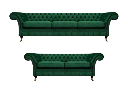 2-teillegt Sofa-Set Chesterfield Sofae Wunnzëmmer Sofaen 3+2 Polstermiwwele