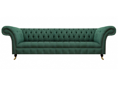 Polsterméiwelluxus Véiersëtzer Sofa Canapé Gréng Wunnzëmmer Chesterfield