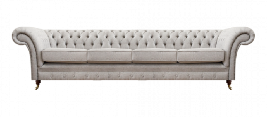 Luxus Nei Chesterfield Sofa Véiersëtzer Couch Polstermöbel Textil Wunnzëmmer
