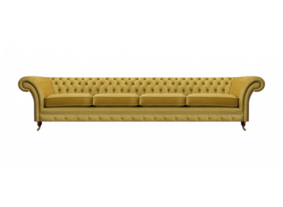 Luxus Giel Sofa Véiersëtzer Ariichtung Chesterfield Textil Wunnzëmmer Nei