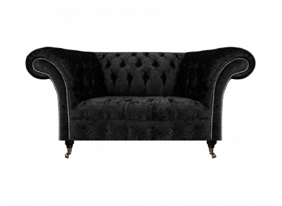 Chesterfield Sofa Zweisitzer Couch Wunnzëmmer Stoff Polstersëtz Polstermöbel