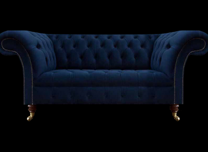 Wunnzëmmer Canapé Zweisëtzer Couch Polsterschehen Chesterfield Design Miwwelen
