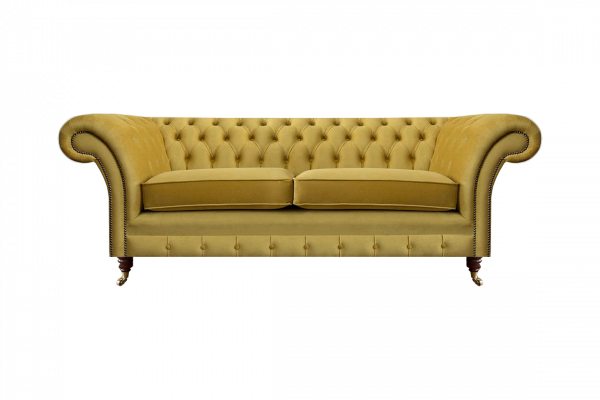 Canapé Canapé Zweesëtzer Luxus Ariichtung Giel Chesterfield Stuff