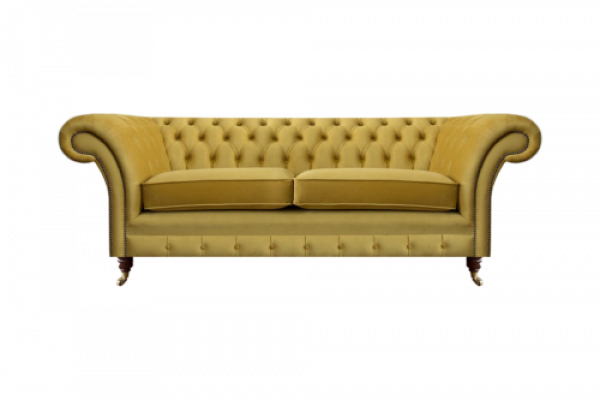 Luxus Sofa Zweisëtzer Stoff Couch Wunnzëmmer Chesterfield Polstermöbel