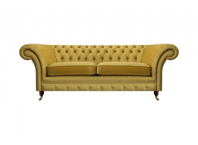 Luxus Sofa Zweisëtzer Stoff Couch Wunnzëmmer Chesterfield Polstermöbel