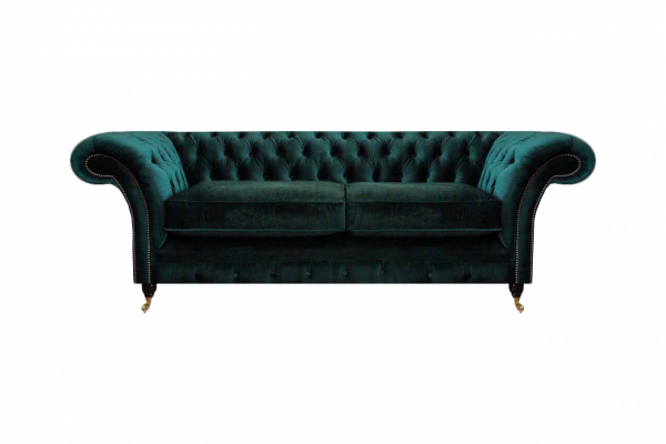 Luxus Sofa Zweeplazziger Textil Canapé Chesterfield Polstersëtz Wunnzëmmer