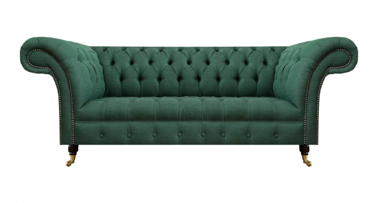 Luxus Dräisëtzer Sofa Couch Chesterfield Wunnzëmmer Gréng Polstersëtz Nei