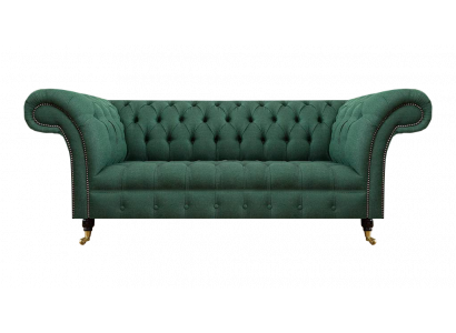 Luxus Dräisëtzer Sofa Couch Chesterfield Wunnzëmmer Gréng Polstersëtz Nei
