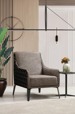 Beige Stoffdivanen Komplett Garnitur Dräisëtzer Polstersofa Fauteuilen
