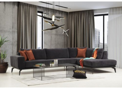 Exklusivt gro Polster Ecksotfa Designer Eckgarnitur Modern Couchen