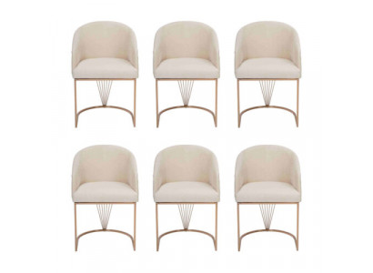 Grupp Garnitur Still 6x Stull Set Textil Polster Sëtz Edelstol Iesszëmmer Nei