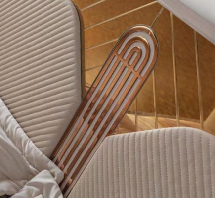Modern beige Kommod Schlofzëmmer Konsole Edelstol Luxus Miwwelen Nei
