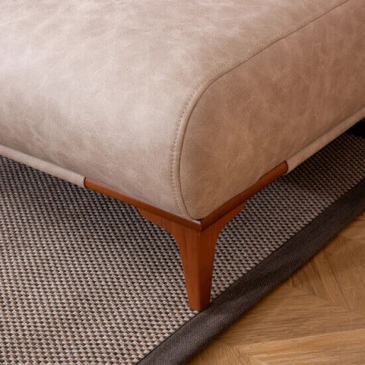 Beige L-Form Eckcouch Wunnzëmmer Designer Canapé Luxus Sëtzmiwwelen Nei