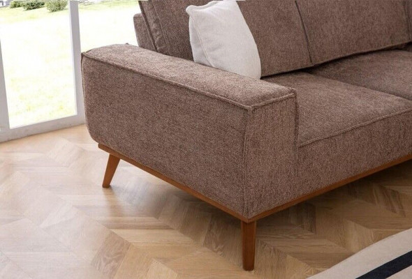 Eefaarweg Eckcouch Wunnzëmmer Polstersofa Designer Textil Luxus Couch