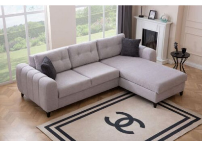 Wäisst Pouff Ecksofa Designer Sëtzmiwwelen Textil Wunnzëmmer Canapé Nei