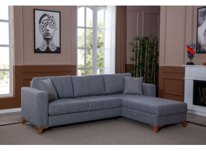 Stilvollt Graut Polstersofa Designer Ecksofa Wunnzëmmer Sëtz-Couch Nei