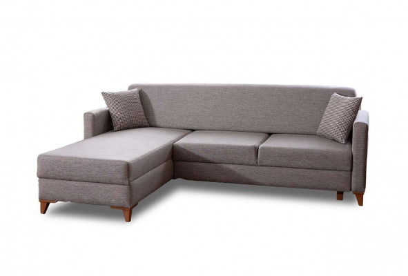Hellgréng Stoffcanapé Wunnzëmmer Designer Couch Luxus Eckcanapé Nei
