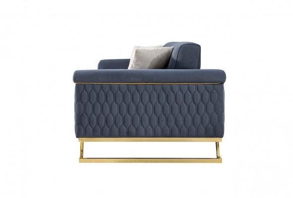 Bloen Designer-Wunnzëmmer Edelstol 3-Sëtzer Modern Luxus Miwwelen Neit