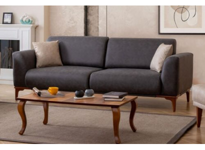 Grau Kënschtlieder Lieder Wunnzëmmer Designer Couch Luxuriéise 3-Sëtzer
