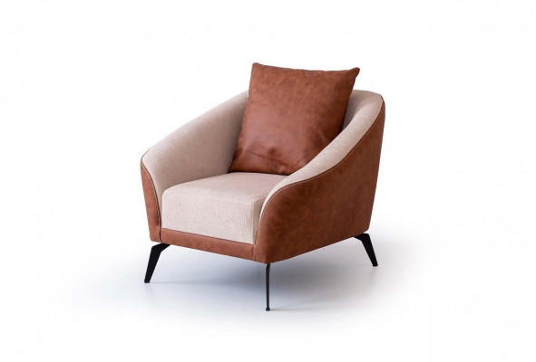 Luxuriéise Liederfauteuil Modernen 1-Sëtzer Fauteuil Wunnzëmmer Miwwelen