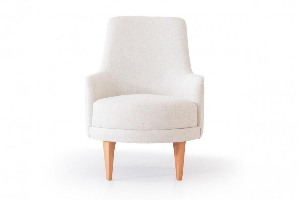 Wäissen Textil Sëtz Stilvollen Wunnzëmmer Eenzelseesselen Designer Lehnseesselen