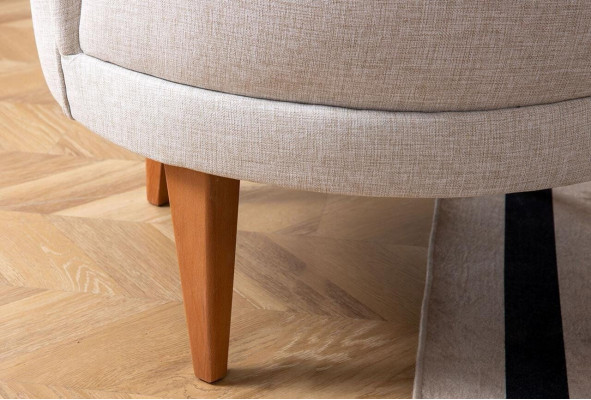 Wäissen Textil Sëtz Stilvollen Wunnzëmmer Eenzelseesselen Designer Lehnseesselen