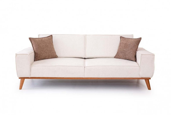 Wäiss Polsterkanapé Wunnzëmmer Designer Stoffskanapé Luxus Edel Sëtzmiwwel