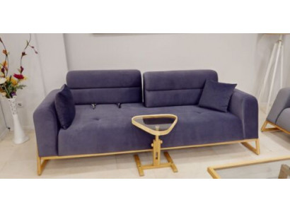 Exklusiven Bloen 3-Sëtzer Wunnzëmmer Designer Couch Luxus Sëtzmiwwel