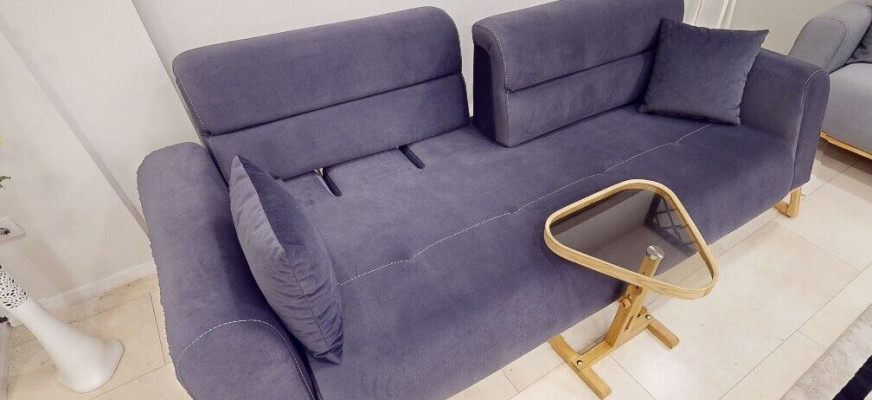 Exklusiven Bloen 3-Sëtzer Wunnzëmmer Designer Couch Luxus Sëtzmiwwel