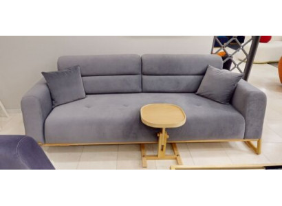Braunen Polstersofa 3-Sëtzer Designer Wunnzëmmer Exklusiv Couch 3-er Sofa