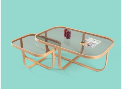 Rechteckeg Schaffdëscher Designer Wunnzëmmer Dëscher 2x Sofa Dëscher 2tlg