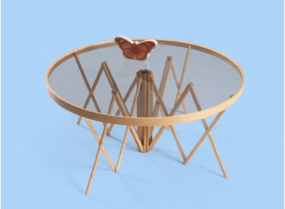 Exklusiven Ronnen Dësch Designer Holzdësch Moderne Glastësch Nei