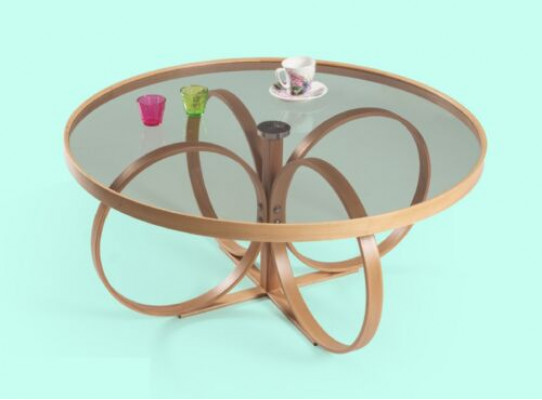 Héichwäertegen Ronnen Dësch Designer Ronndësch Wunnzëmmer Holz Miwwelen