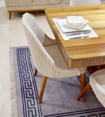 Wäissen Iesszëmmer 1er Stull Designer Kichenstull Modern Polstersäll