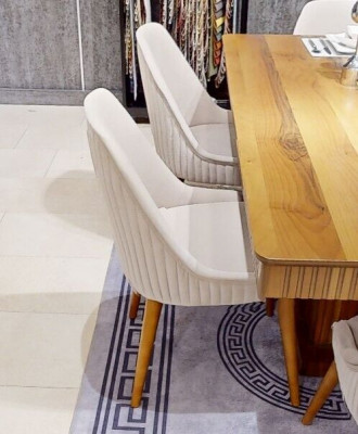 Wäissen Iesszëmmer 1er Stull Designer Kichenstull Modern Polstersäll
