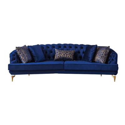 Blo Lëtzebuerger Stuff Chesterfield Sofagarnitur Luxus Polstersofa 4x Sëtzer