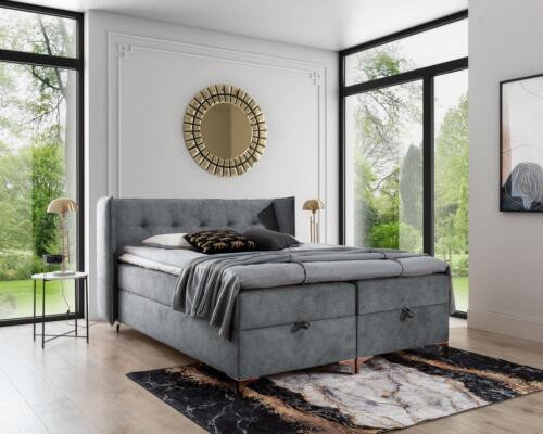 Boxspringbett 160x200cm Polstermébel Luxus Bett Schlofkummer Stil Modern