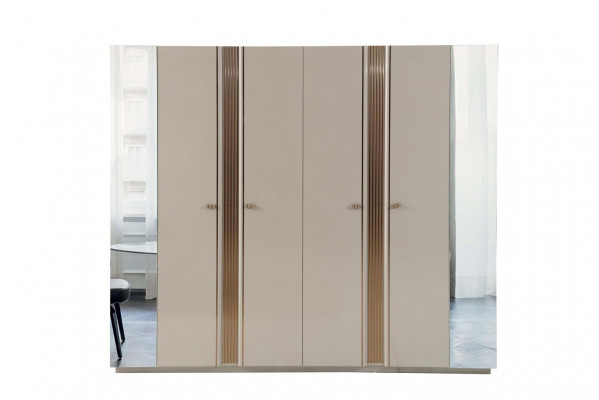 Perfekte Schlofzëmmer Set aus Bett+2x Nuetsdëscher+Kleederaschaf 4tlg.
