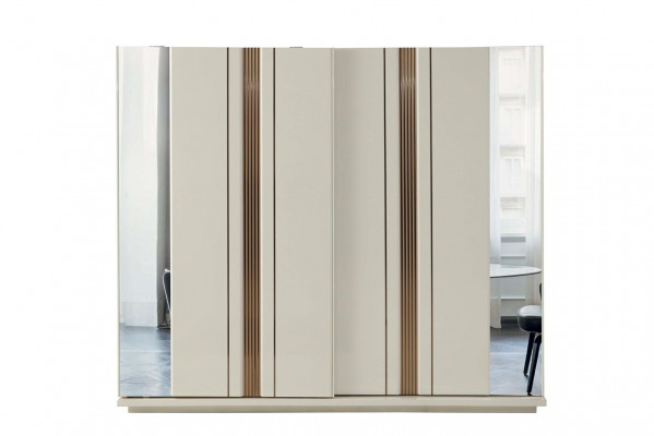 Bett Nopeschdësch Kleederschaf 4-tlg. Schlofzëmmer Set Design Modern