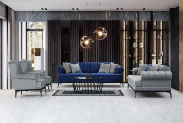 Moderne Wunnzëmmer Set Besteet aus Sofagarnitur 3+3+1+1 Sëtzer 4tlg