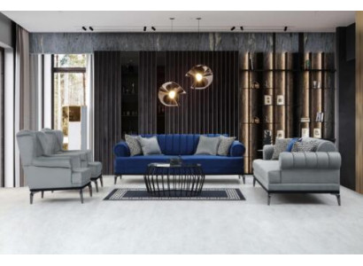 Moderne Wunnzëmmer Set Besteet aus Sofagarnitur 3+3+1+1 Sëtzer 4tlg