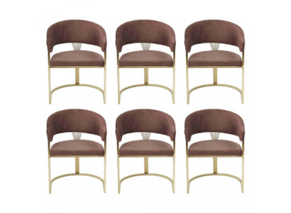 Set Braun Sesselen Komplett Design Modernen Set Nei 6x Still Stull Polster